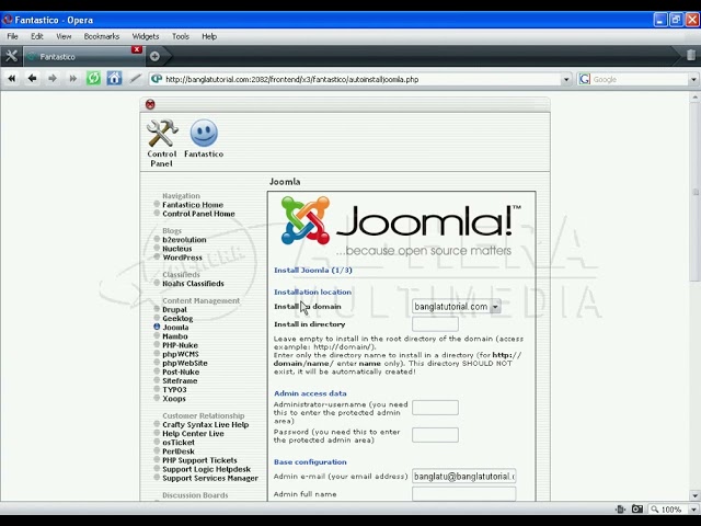 3  Install Joomla in Cpanel