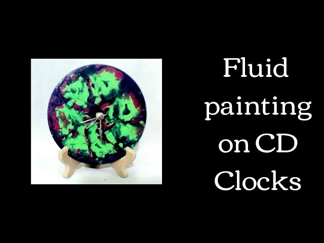 Waste Cd crafts | Acrylic pour for beginners | Handmade gifts | CD clocks