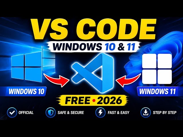 How to Download & Install VS Code on Windows 10 & 11 | FREE | 2026