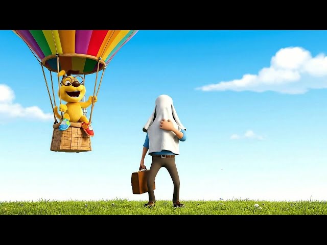 Dash & Sable's WILD 3D Balloon Adventure in a Charming Medieval Town!