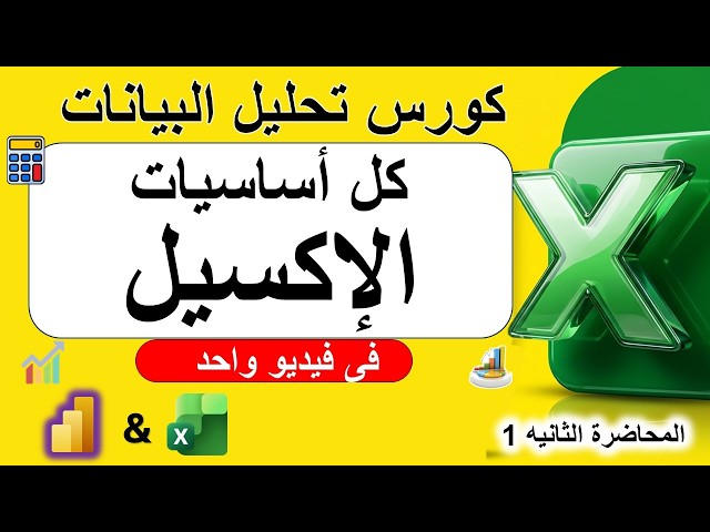 Data Analysis Course | Lecture 1 | Excel Basics from Scratch to Pro Step-by-Step