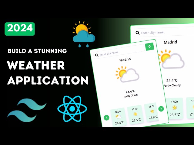 Build a Real-Time Weather App  using React , Tailwind CSS & WeatherAPI Integration | Part 1 : UI