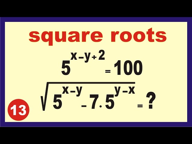Question 13 : How to Solve Square Roots? | Math for Beginners / Square Root