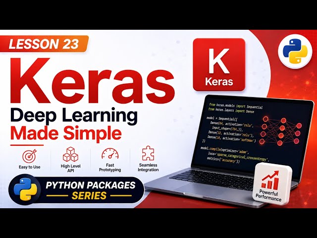 Lesson 23 - Keras: Deep Learning Made Simple | Python Packages Series | Uplatz