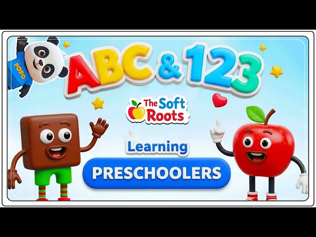 Preschool Learning activities for 3 year olds at home | Learn ABC Phonics Shapes Numbers Colors 🌈