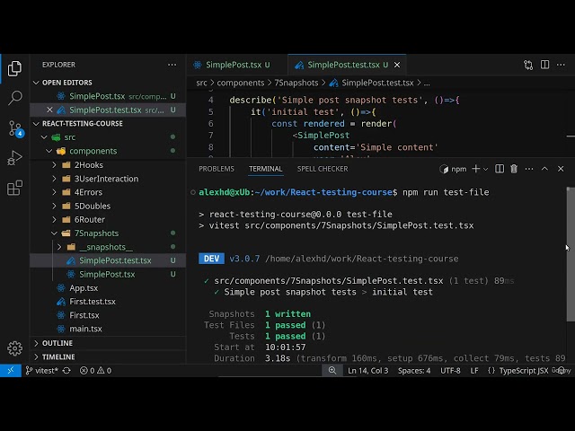 React Testing | 08.36 - Snapshot Testing And React Testing Library