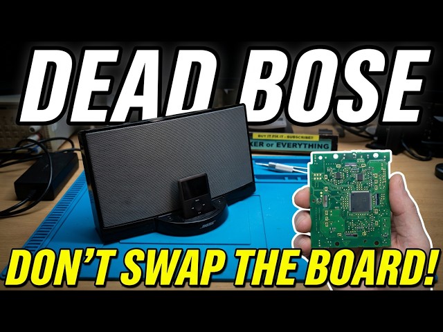 Everyone Replaces This Board... Here's How to Actually Fix It! |Bose SoundDock Repair!