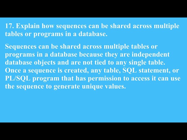 Working with Sequences in PL/SQL| Q4 Oracle L4 P3 | SMILE ROAD