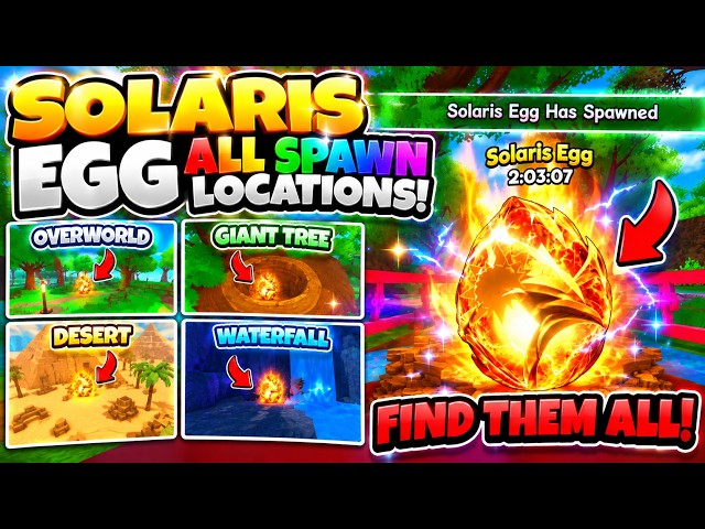 TODAS LAS UBICACIONES DE APARICIÓN DEL HUEVO SOLARIS en Ride A Pet! (GUÍA COMPLETA) Roblox