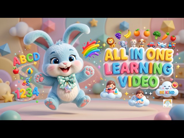 Learn ABC, Numbers, Colors & Animals | All in One Kids Learning Video | Phonics | Good Habits |