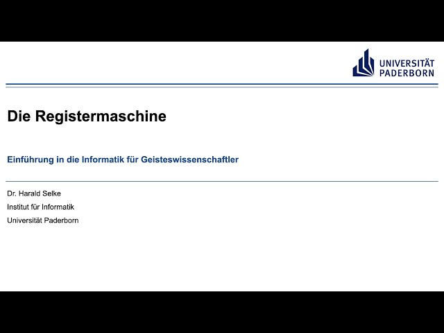 EIG: Die Registermaschine