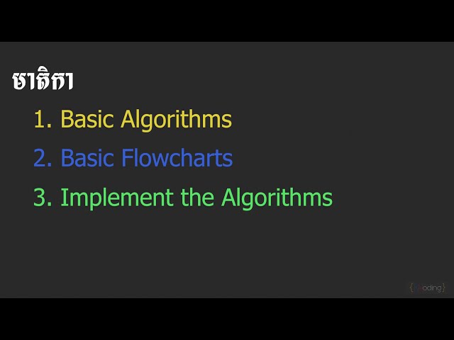 Basic Algorithms, Flowcharts និង ការធ្វើ Implement នៅក្នុង C Programming សម្រាប់ Beginners