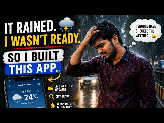 It Rained ☔. I Wasn't Ready. So I Built This App. | Weather App