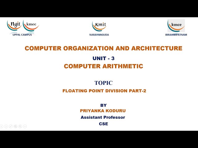 UNIT - 3_ FLOATING POINT DIVISION PART-2