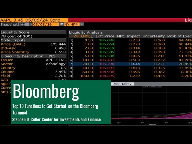 Top 10 Functions to Get Started with the Bloomberg Terminal