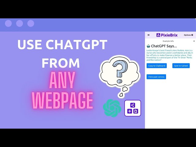 Use ChatGPT from any webpage with this tool