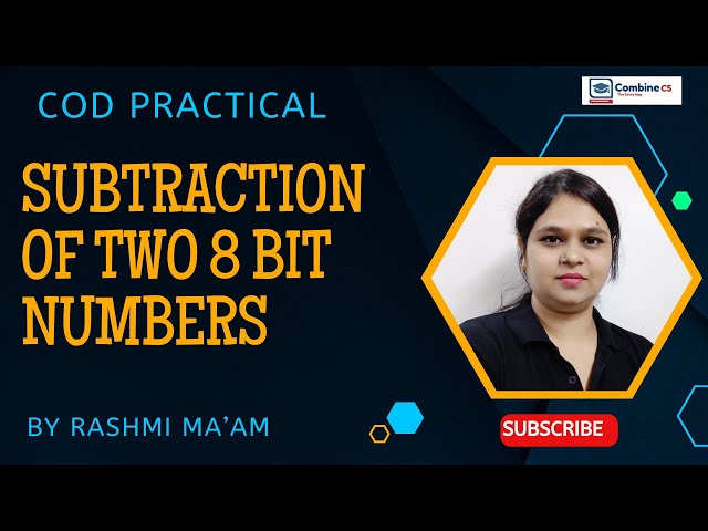 Subtraction of two 8 bit numbers in GNU/SIM 8085 Simulator | by Rashmi Ma'am