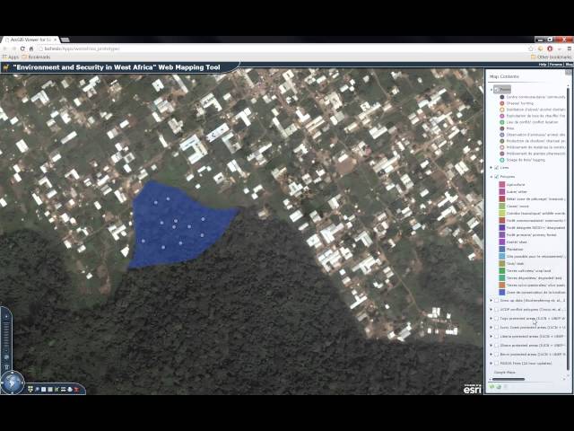 Using the web mapping tool