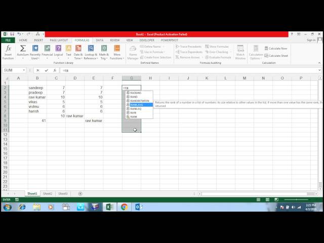 Array Formula Microsoft Excel Training Call 9718724322