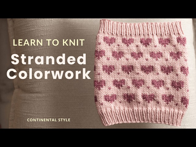 Heart Cowl Knitting Pattern | Free Step-by-Step Stranded Colorwork Scarf Knitting Tutorial