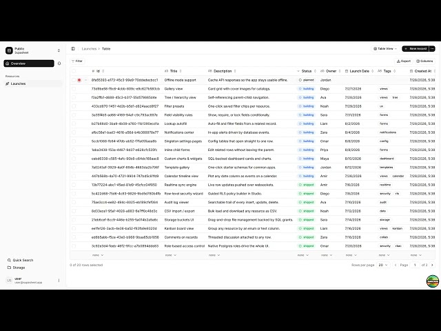 Turn your Postgres schema into any business app.