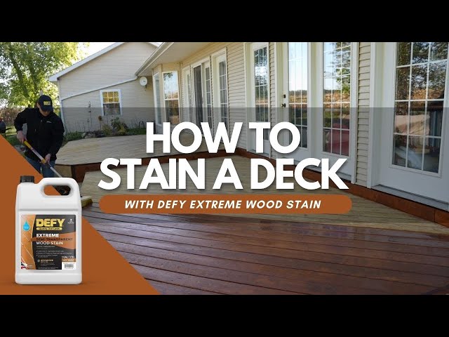 How to Stain a Deck With DEFY Extreme Wood Stain