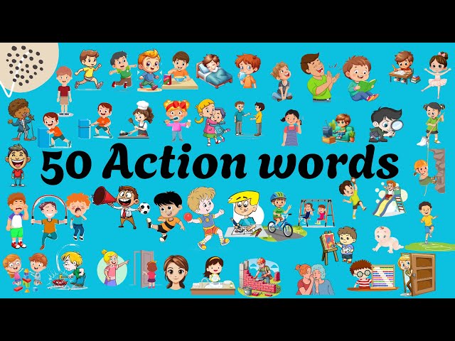 Action words for kids/50 action words for kids/ words learning for kids