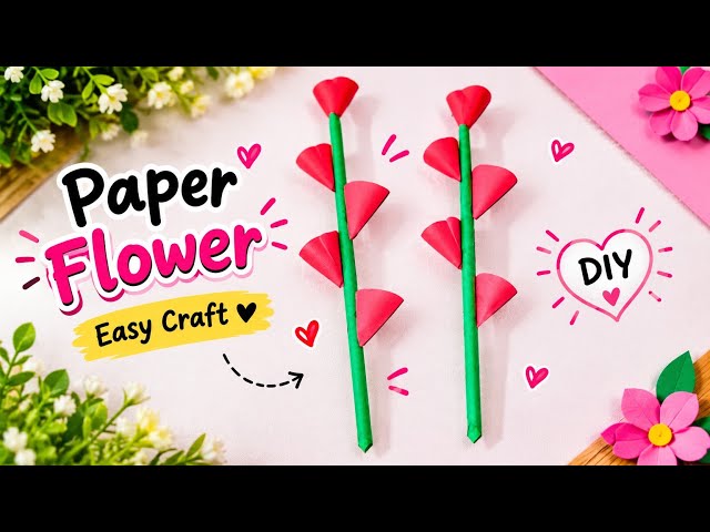 ​How to Make Easy Paper Flower | DIY Craft Tutorial