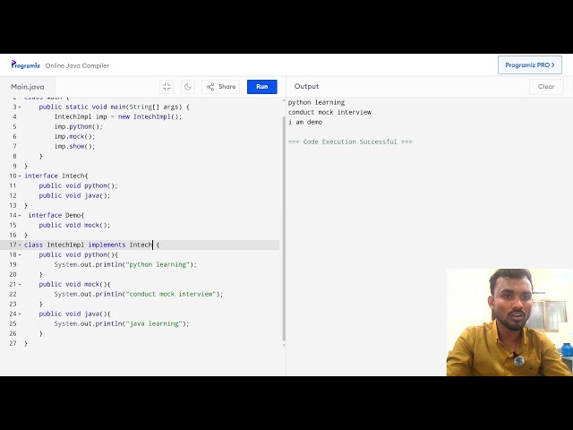 Interface In Java In Hindi