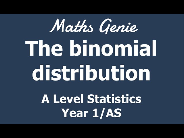 The binomial distribution