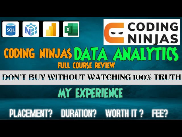 DATA ANALYTICS COURSE REVIEW CODING NINJAS | 100% TRUTH | HOW TO SWITCH FROM NON TECH TO TECH