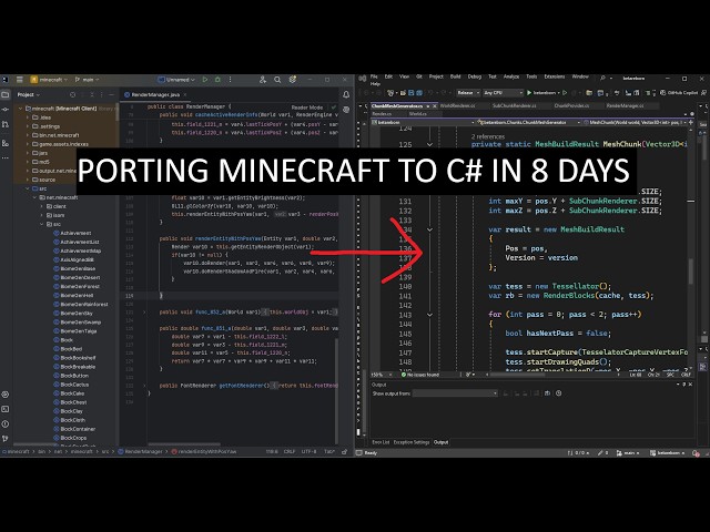 I Ported Minecraft Beta 1.7.3 To C# In 8 Days