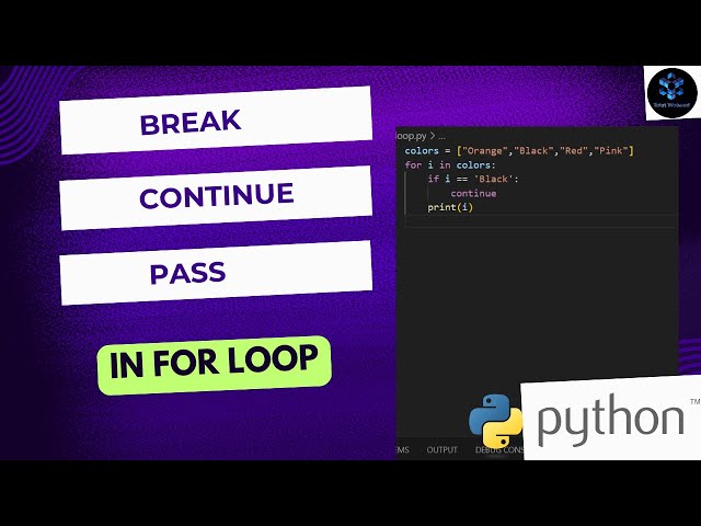 Break Continue Pass in Python | Python For Beginners | For Loops in Python #python #pass #beginner