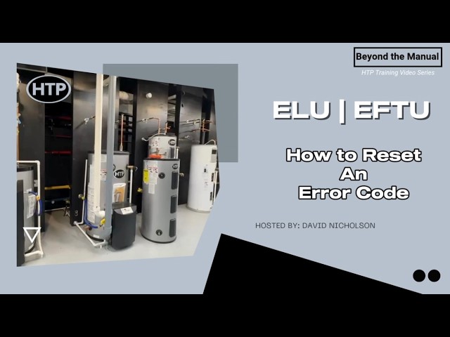 HTP ELU EFTU - How To Reset An Error Code
