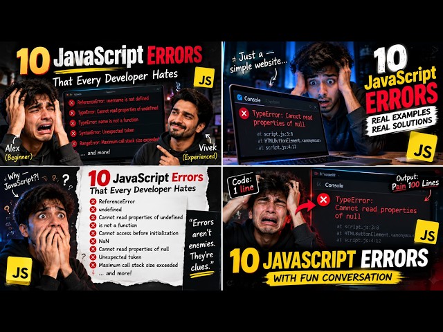 10 JavaScript Errors Jo Mujhe RAAT KO 3 BAJE Aaye The... 💀