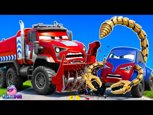 McQueen SNOW TRUCK vs ALIEN ARMY! #18 (BeamNG.drive)