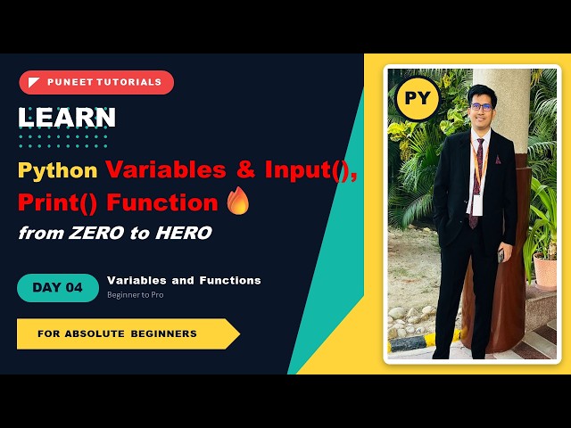 Python Variables & Input Function Explained | Python Course for Beginners Day 4