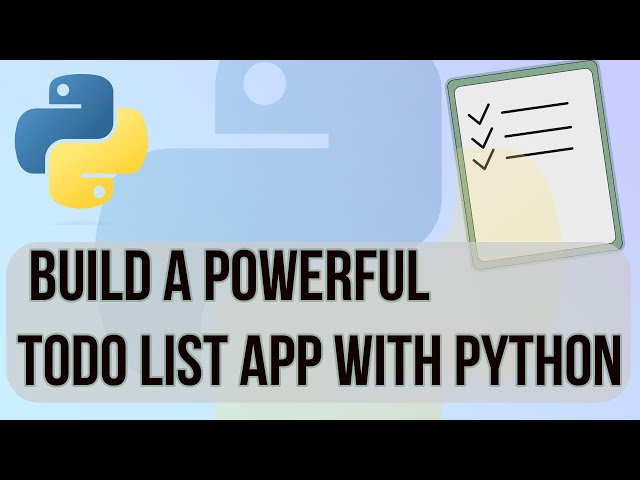 Mastering Productivity: Build a Powerful Todo List App with Python and Tkinter