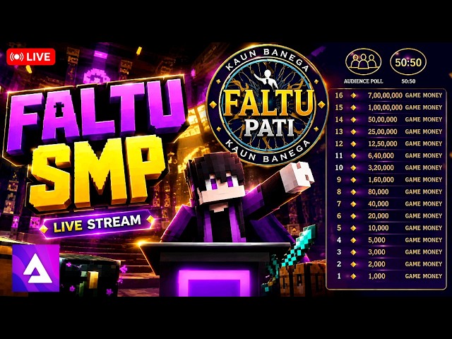 KAUN BANEGA FALTU PATI EVENT | MINECRAFT LIVE STREAM