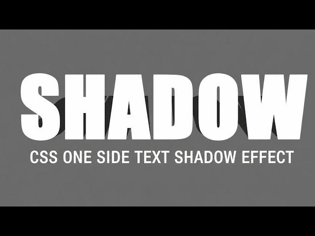 CSS One Side Shadow Text Effect | HTML & CSS Only. #css #html #coding #texteffect #shadow #ui #fyp 