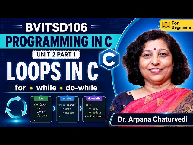 2.1 Loops in C Programming Explained | for, while, do-while with Examples | BVITSD106 Unit 2 Part 1