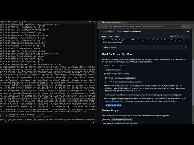 How to Run Open-Source Risk Engine (ORE) Python in a Jupyter Notebook