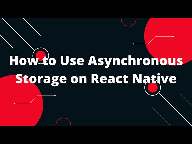 Async Storage React Native - Tutorial