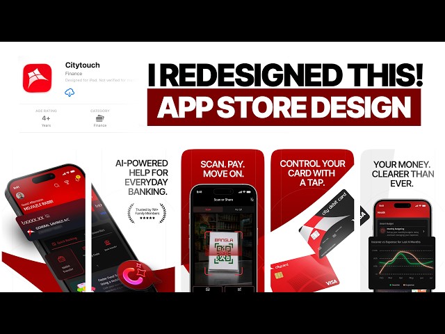 How I Redesigned a Banking App's App Store Screenshots | Full Bangla Tutorial