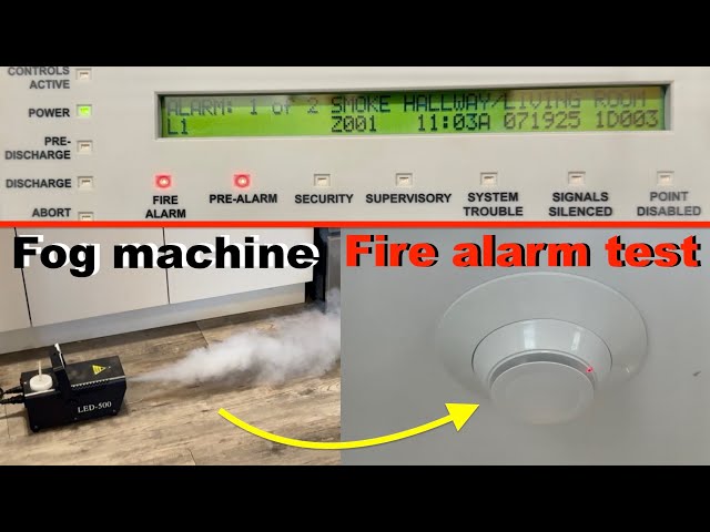 Setting Off Fire Alarm System With Fog Machine - Testing Smoke Detection