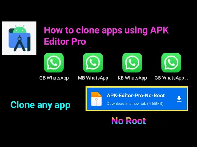 How to Clone Any App with APK Editor Pro || No Root