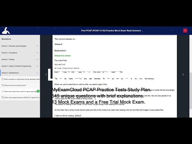 PCAP Practice Tests | PCAP-31-03 Practice Tests
