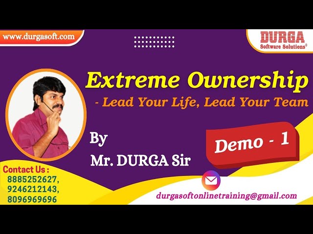 Extreme Ownership - Lead Your Life, Lead Your Team tutorials || by Mr. DURGA Sir