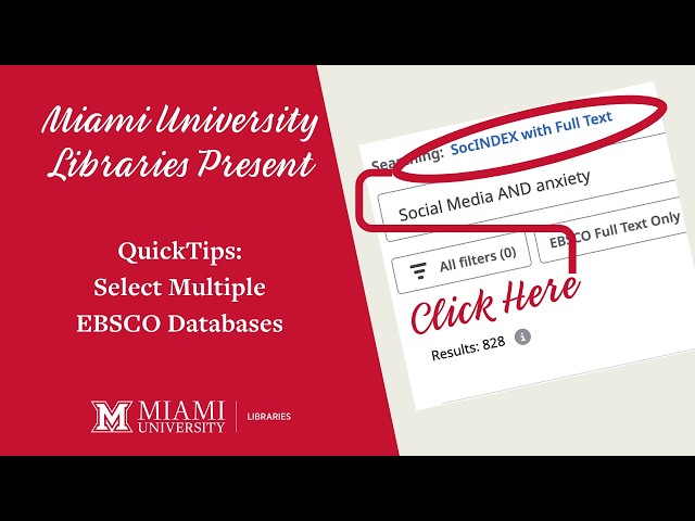 QuickTips: How to Select Multiple EBSCO Databases