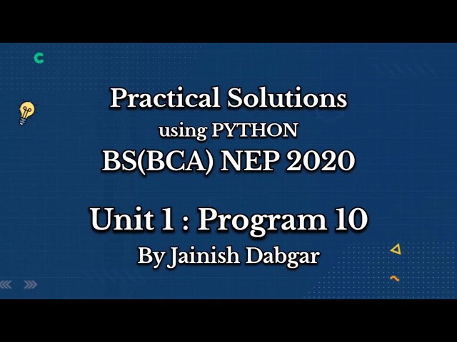Python Practical 10: List Search Using For-Else Loop | BCA Sem 5 | By Jainish Dabgar